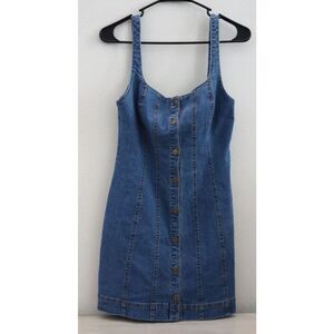 Urban Outfitters Blue Denim Button-Up Mini Dress
